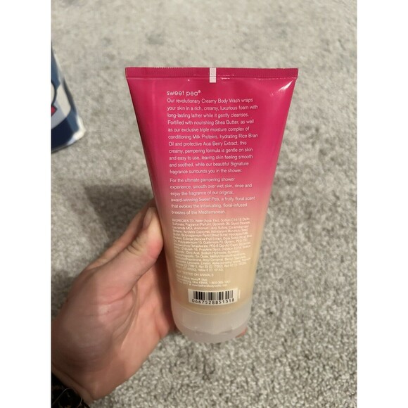 rare discontinued Bath & Body Works triple moisture shower cream sweet pea 8 oz - Picture 2 of 3